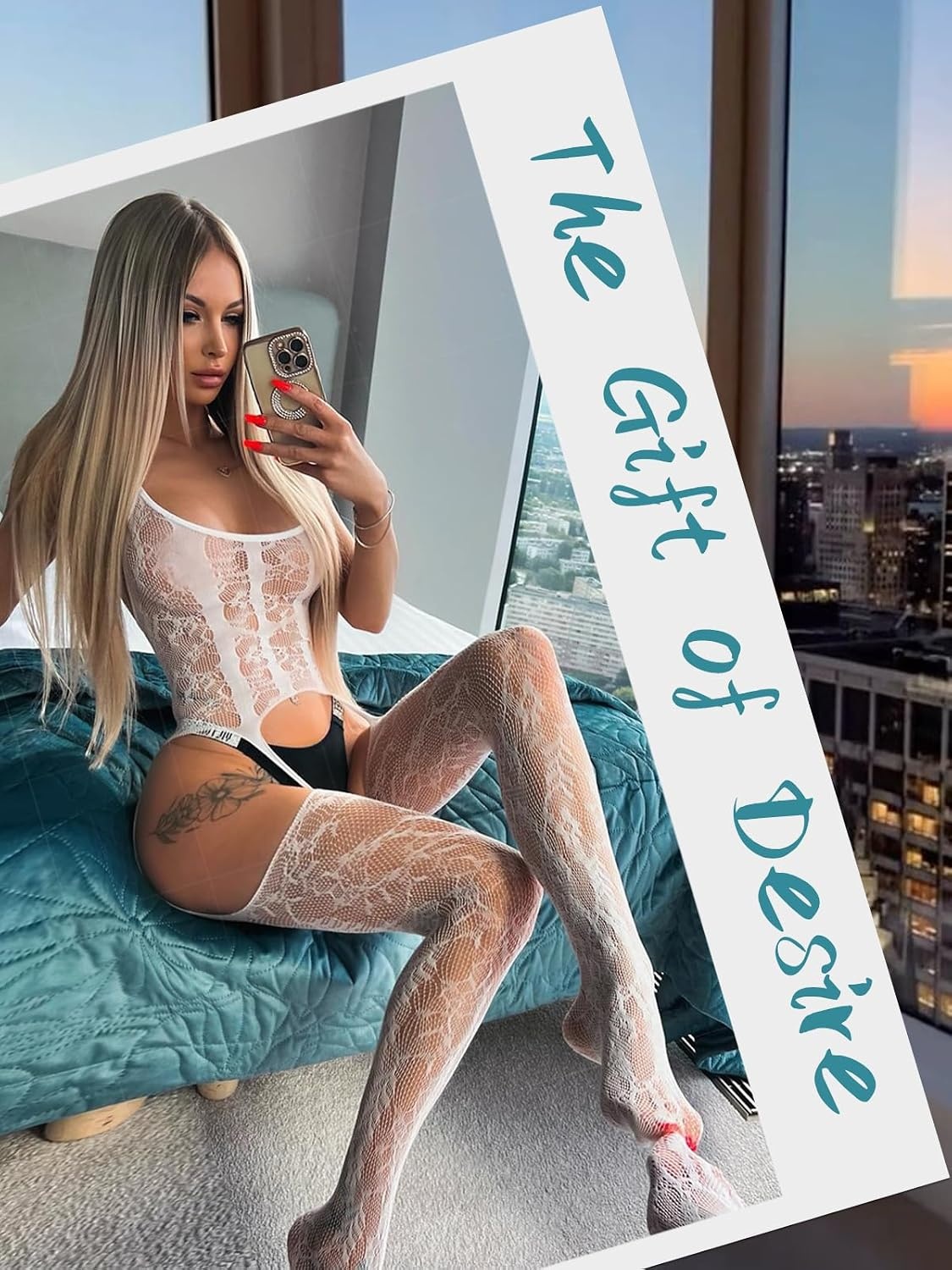 image:imageBuitifo Womens Fishnet Bodystocking Plus Size Bodysuit Sexy Tights Soft Nightwear LingerieWhite Gbw