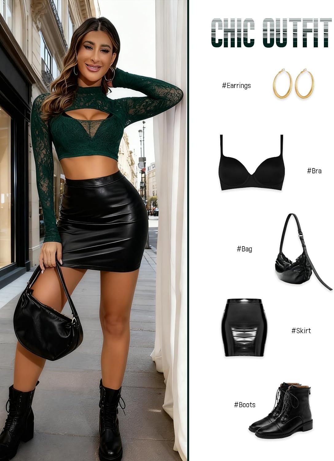 image:imageBuitifo Womens Lingerie Set Fishnet BabyDoll Bodysuit Sexy NightwearDark Green
