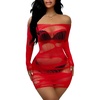 image:imageBuitifo Women Lingerie Dress One Piece Babydoll Sexy Nightwear Bodycon Ripped Mini DressesRed