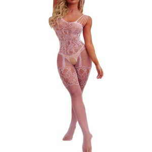 Buitifo Lingeire for Woman Sexy Bodysuit Bodystockings Fishnet Tights Rave Outfits(T06-pink)