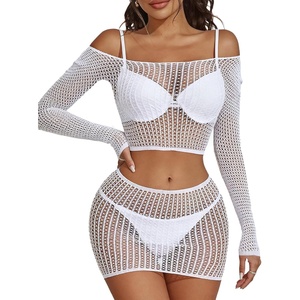 Buitifo Lingerie for Women Fishnet Babydoll Chemise Sexy Nightwear Teddy Dress(White)