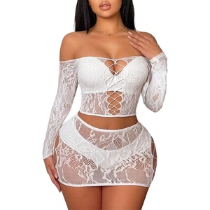 Buitifo Womens Lingerie Set Fishnet BabyDoll Bodysuit Sexy Nightwear(White Tjca)