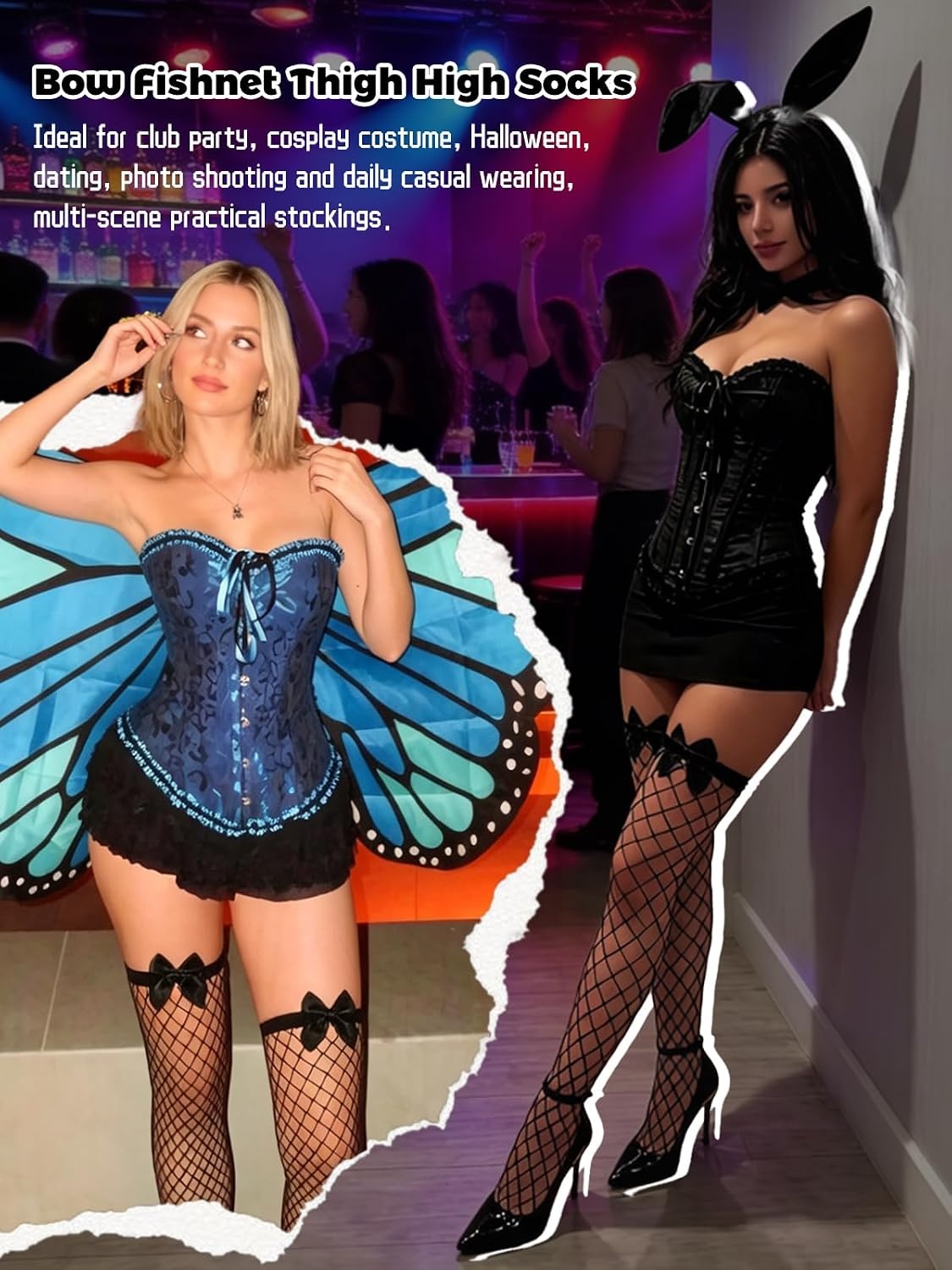 image:imageBuitifo Woman Sexy Tights Fishnet Stockings Sexy Thigh High Pantyhose HosieryBlack T1