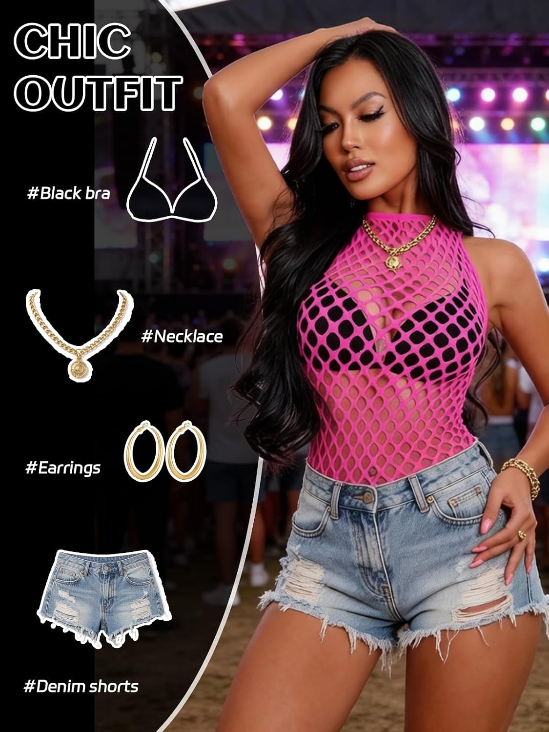 image:imageBuitifo Women Sexy Bodysuit Lingerie Mesh Teddy Nightwear Fishnet Top One Piece Babydoll Nylon Body Stockings One Size Fits 70145 lbsRosered B5
