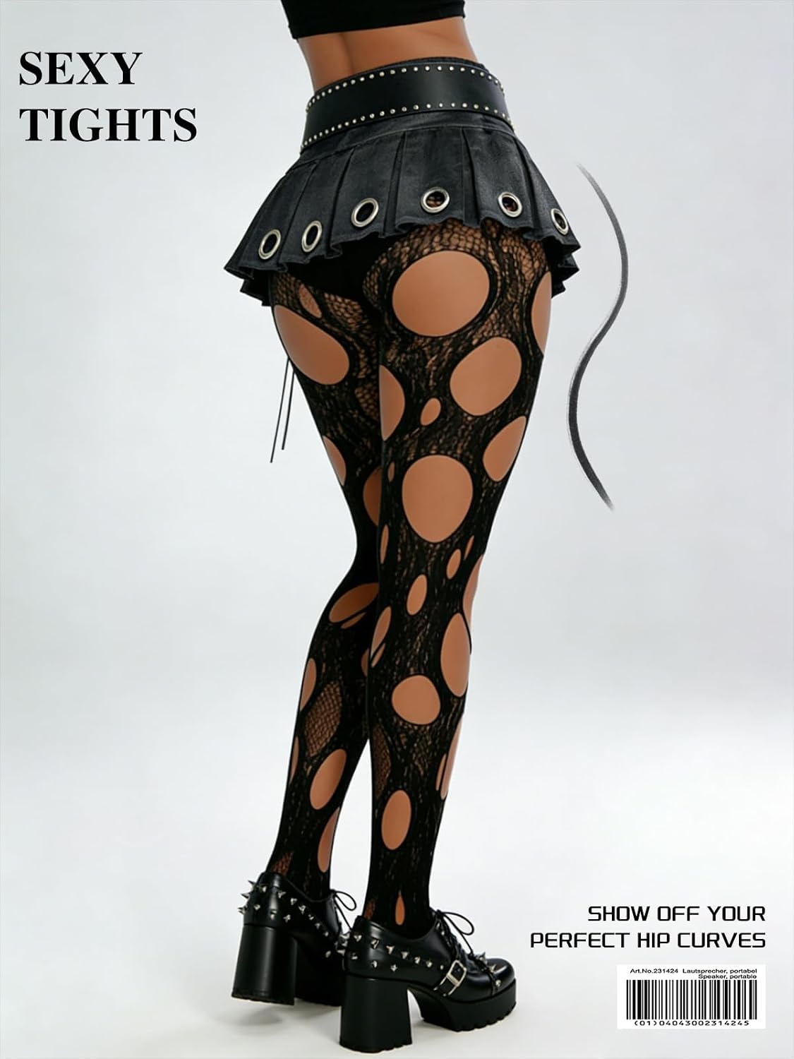 image:imageBuitifo Women Sexy Tights Fishnet Patterned Stockings Sheer Socks Y2K Ragged Pantyhose Hosiery Ripped Leggings One SizeBlackt3