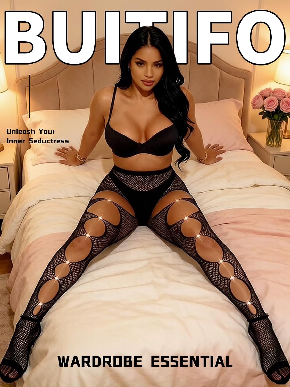 image:imageBuitifo Women Sexy Tights Fishnet Patterned Stockings Sheer Socks Y2K Ragged Pantyhose Hosiery Ripped Leggings One SizeBlackt8